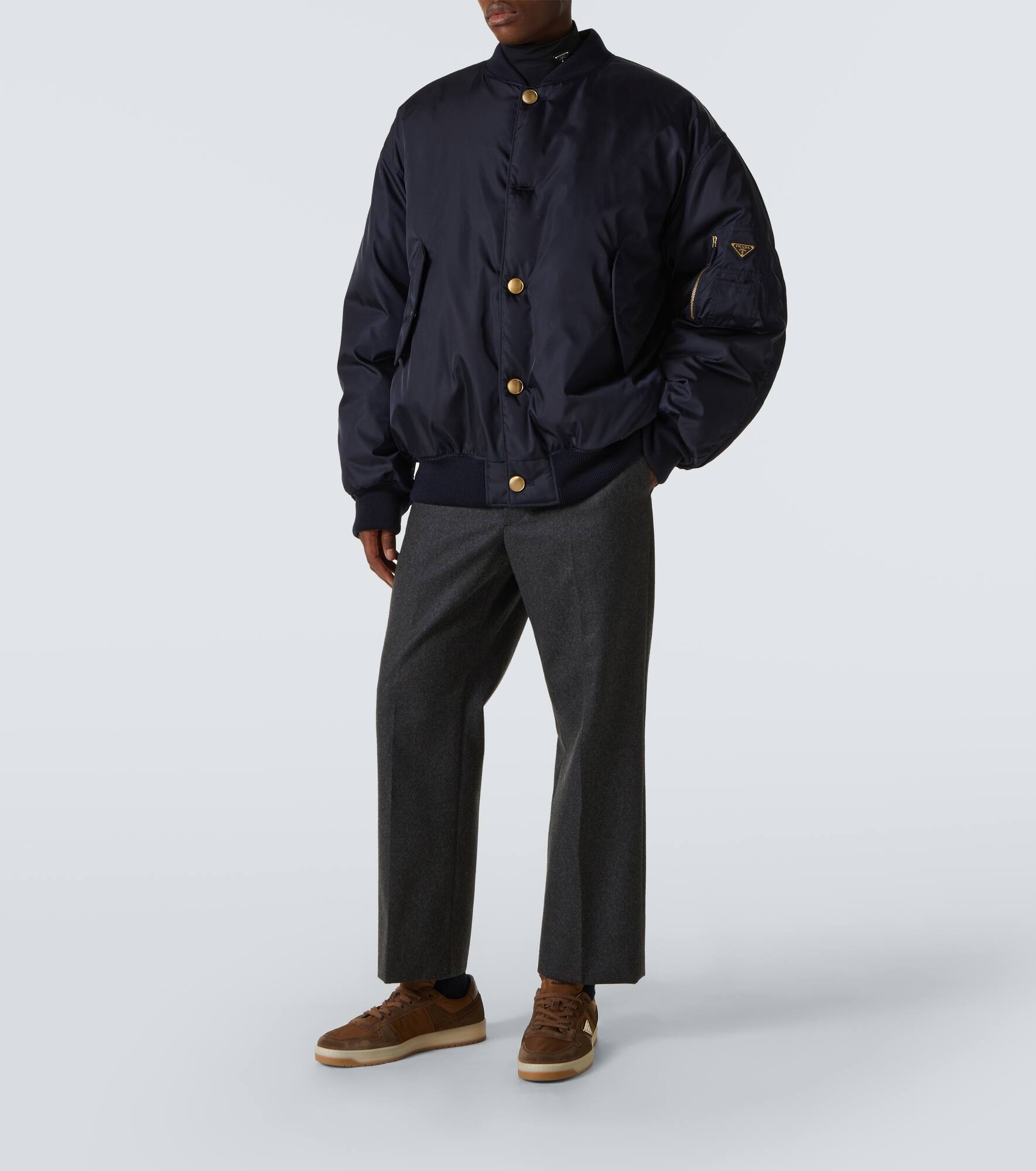 Downtown suede-trimmed sneakers - 2