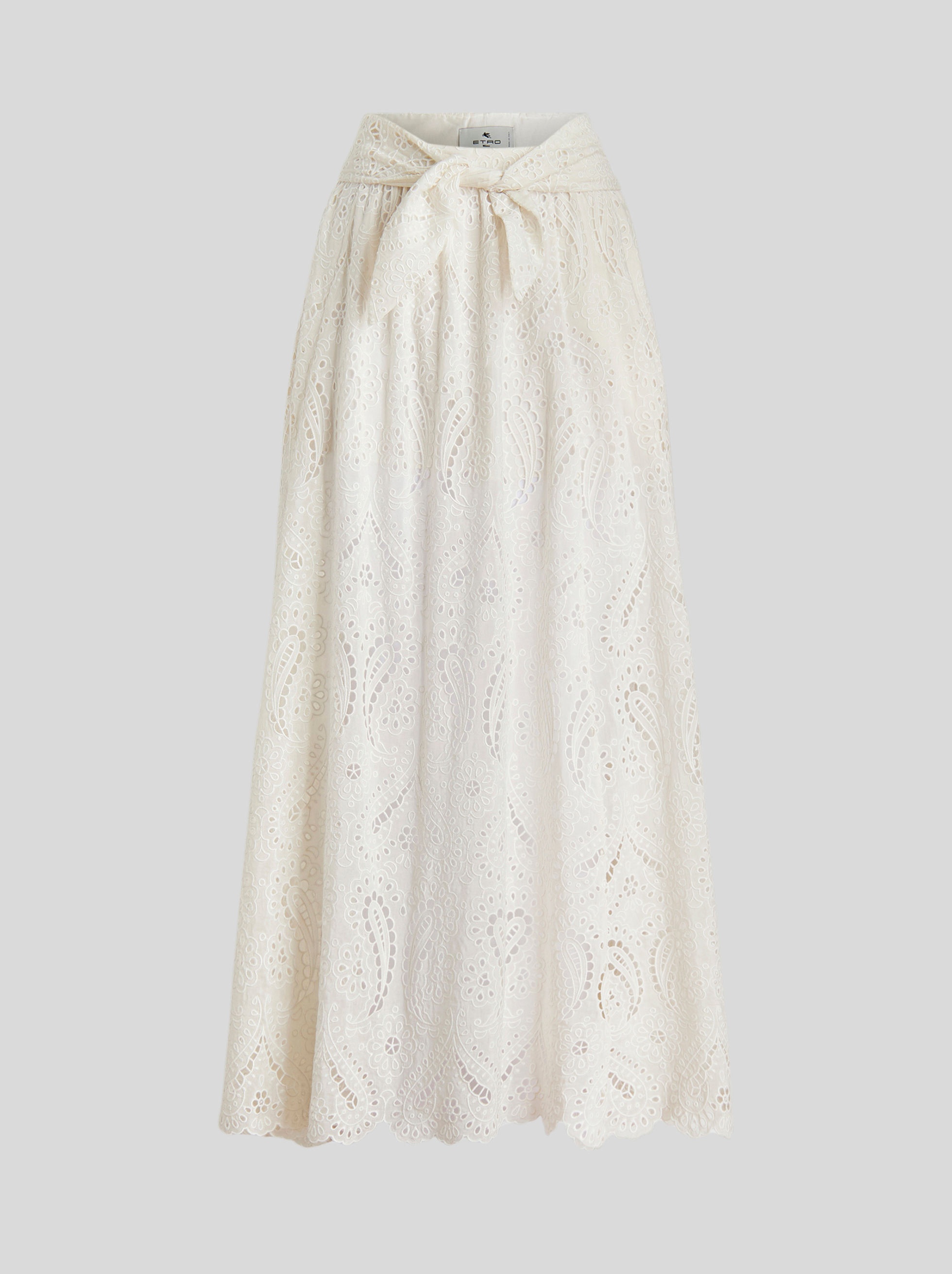 SANGALLO COTTON AND SILK SKIRT - 1