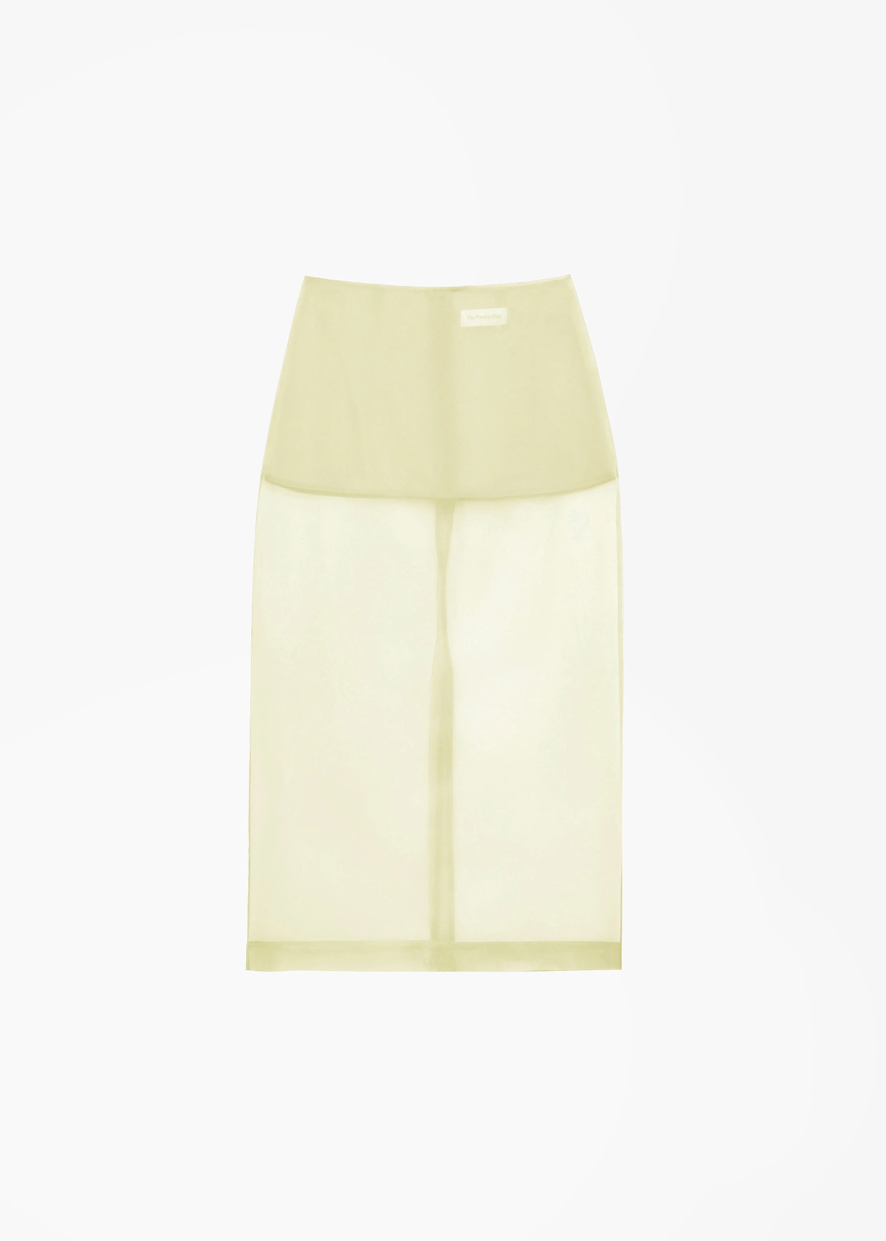 Peri Sheer Midi Skirt - Pale Yellow - 1