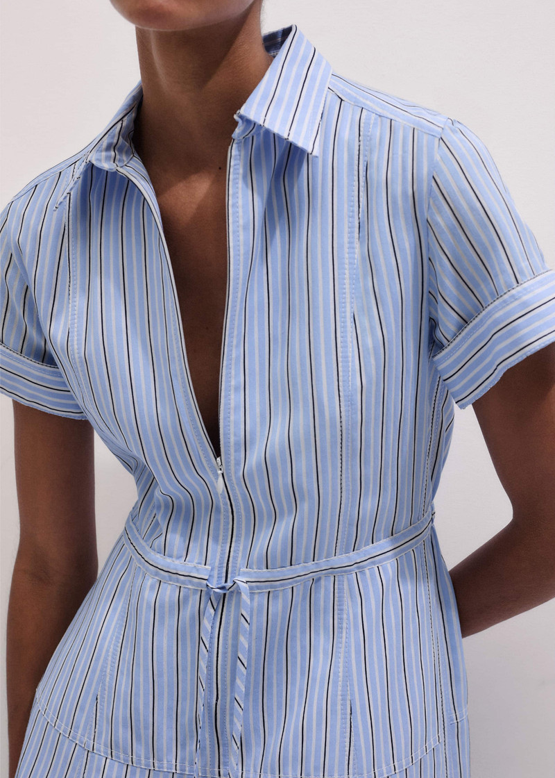 Zip Neck Shirt Dress 3