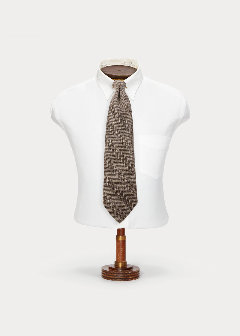 Handmade Wool Herringbone Tie 1