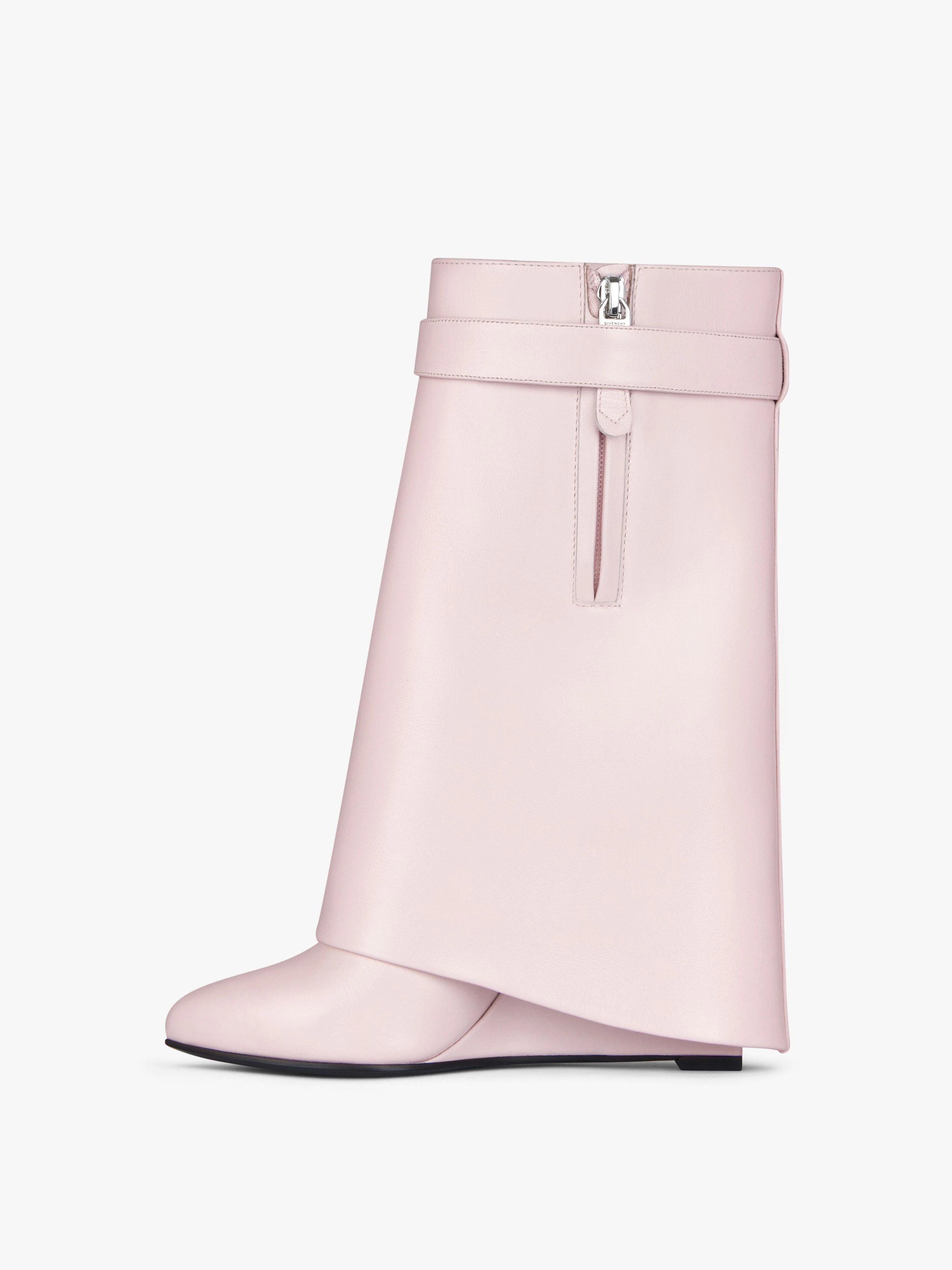 SHARK LOCK ANKLE BOOTS IN LEATHER - 5