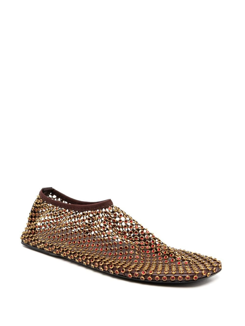 CHRISTOPHER ESBER Minette crystal ballerina shoes outlook