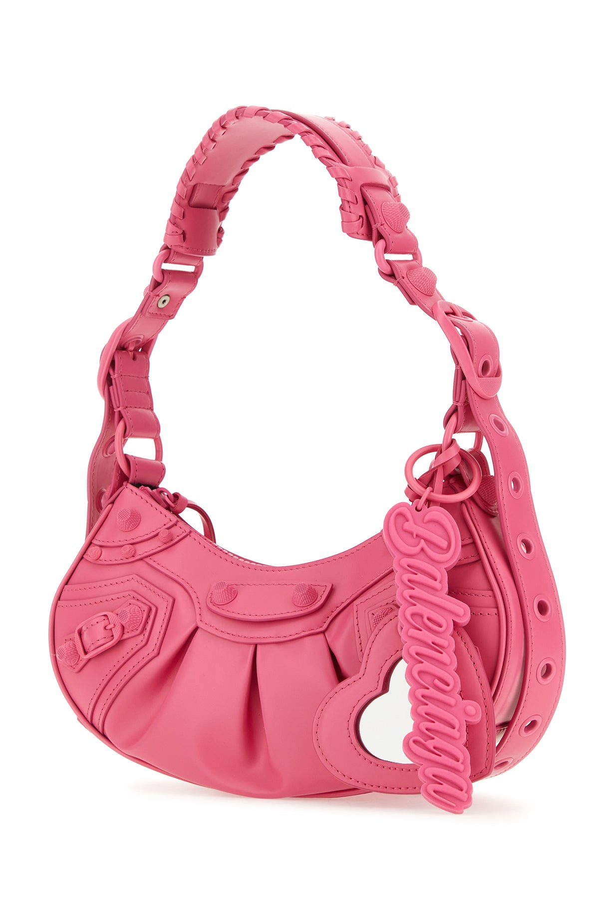 Fuchsia leather Le Cagole XS shoulder bag - 2