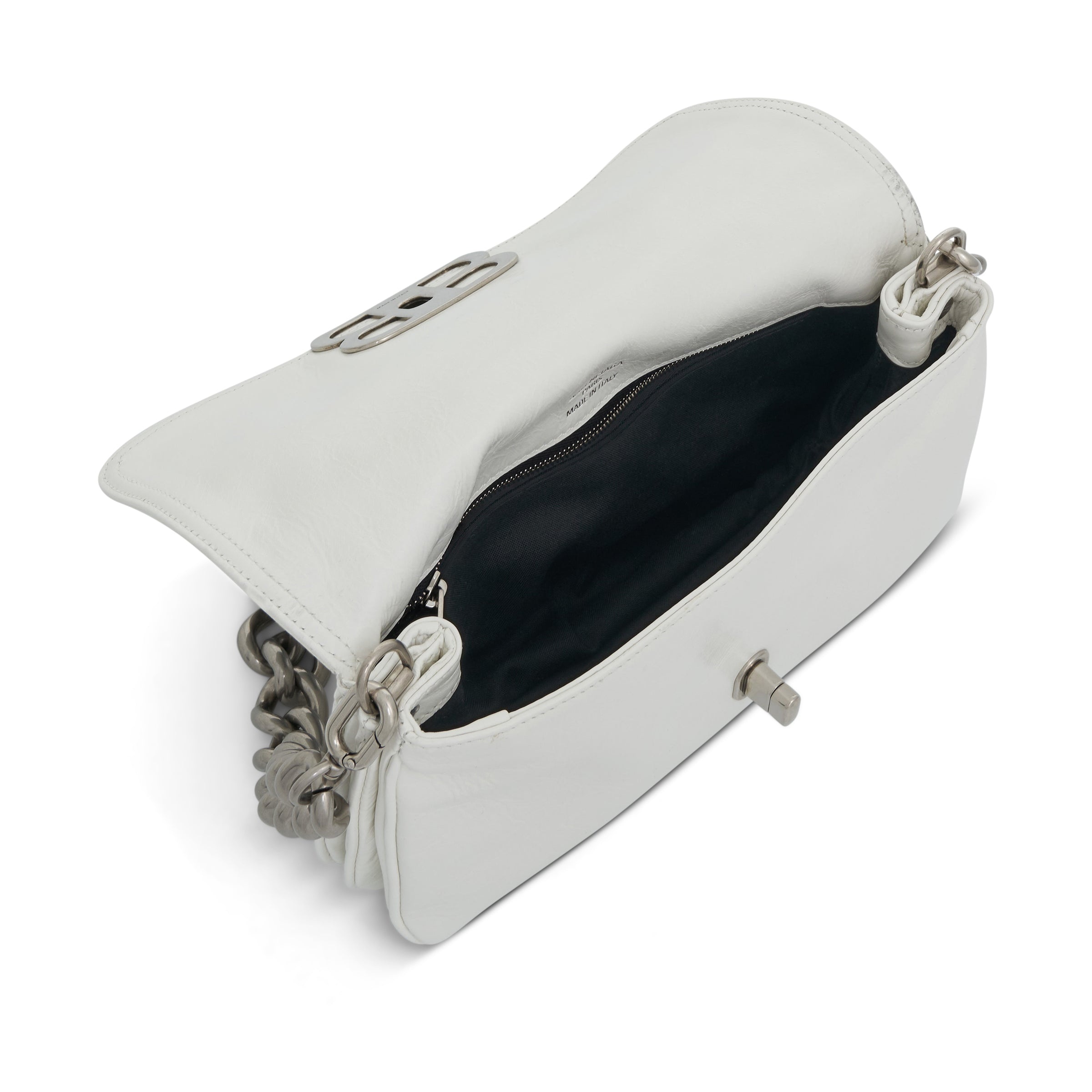 Small BB Soft Flap Bag in Optic White - 6