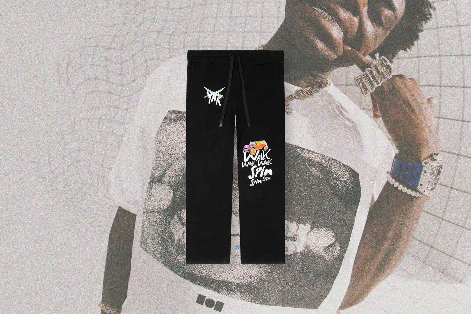 NAHMIAS X KODAK BLACK KTB SWEATPANTS - BLACK - 8