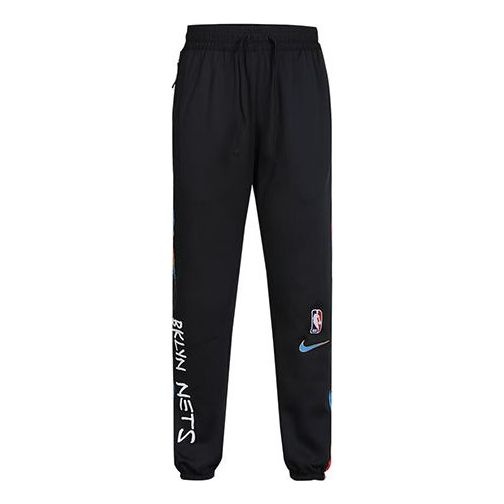 Nike NBA Casual Brooklyn Basketball Loose Bundle Feet Sports Long Pants Black CU0612-010 - 1