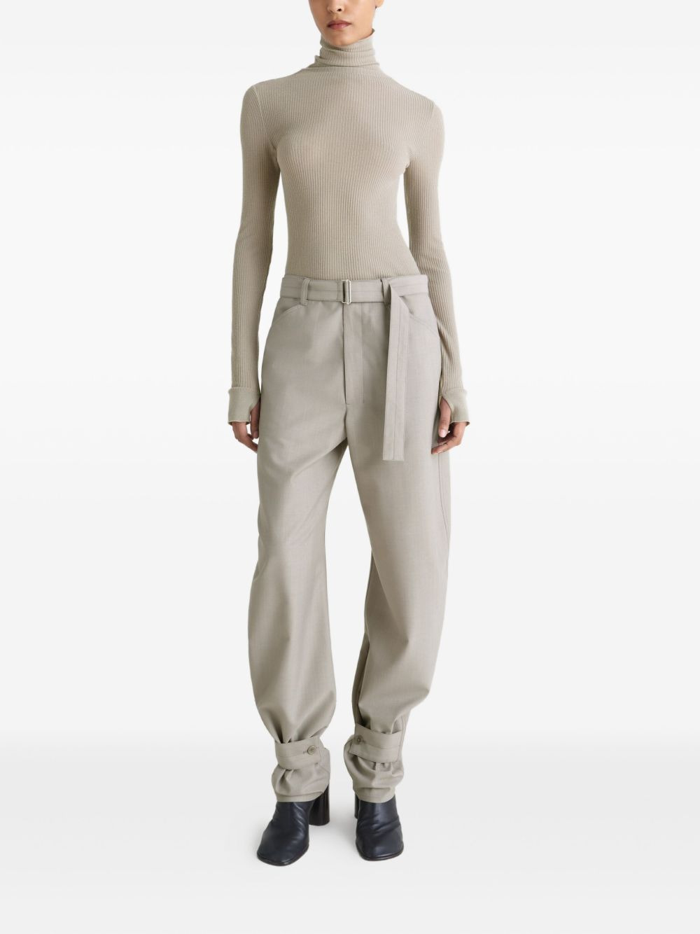 seamless turtleneck top - 2
