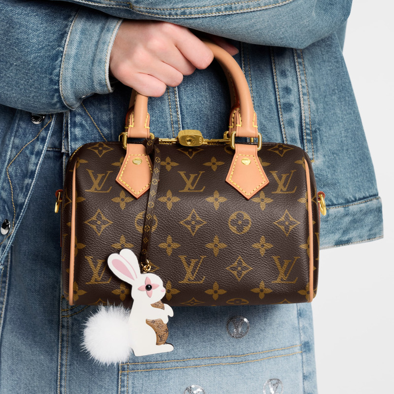 Rabbit LV Furry Friend Bag Charm 4