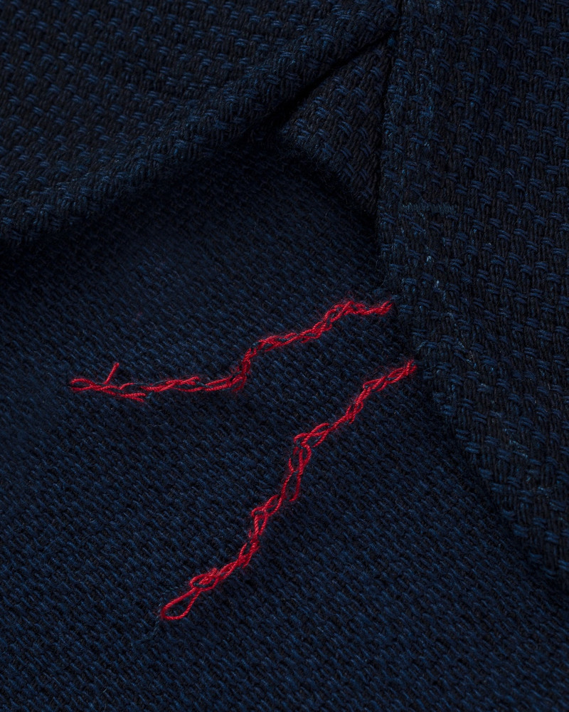 IHSH-380-IND 12OZ DOBBY CLOTH WORK SHIRT - INDIGO 15