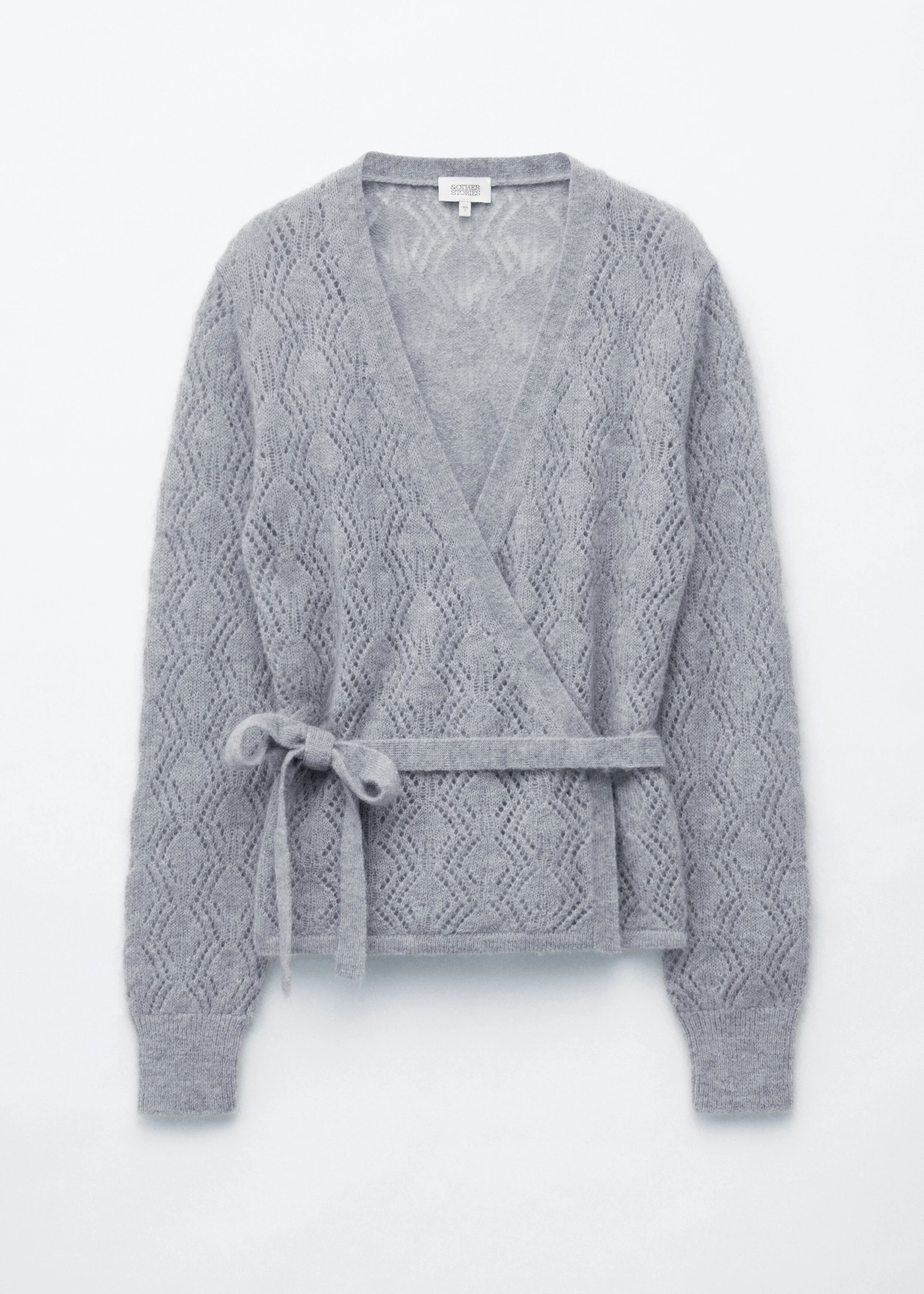 Mohair-Blend Pointelle Cardigan - 1