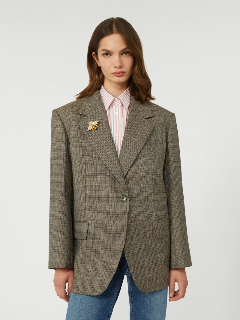 MAGMA Oversized wool blazer - BROWN 5