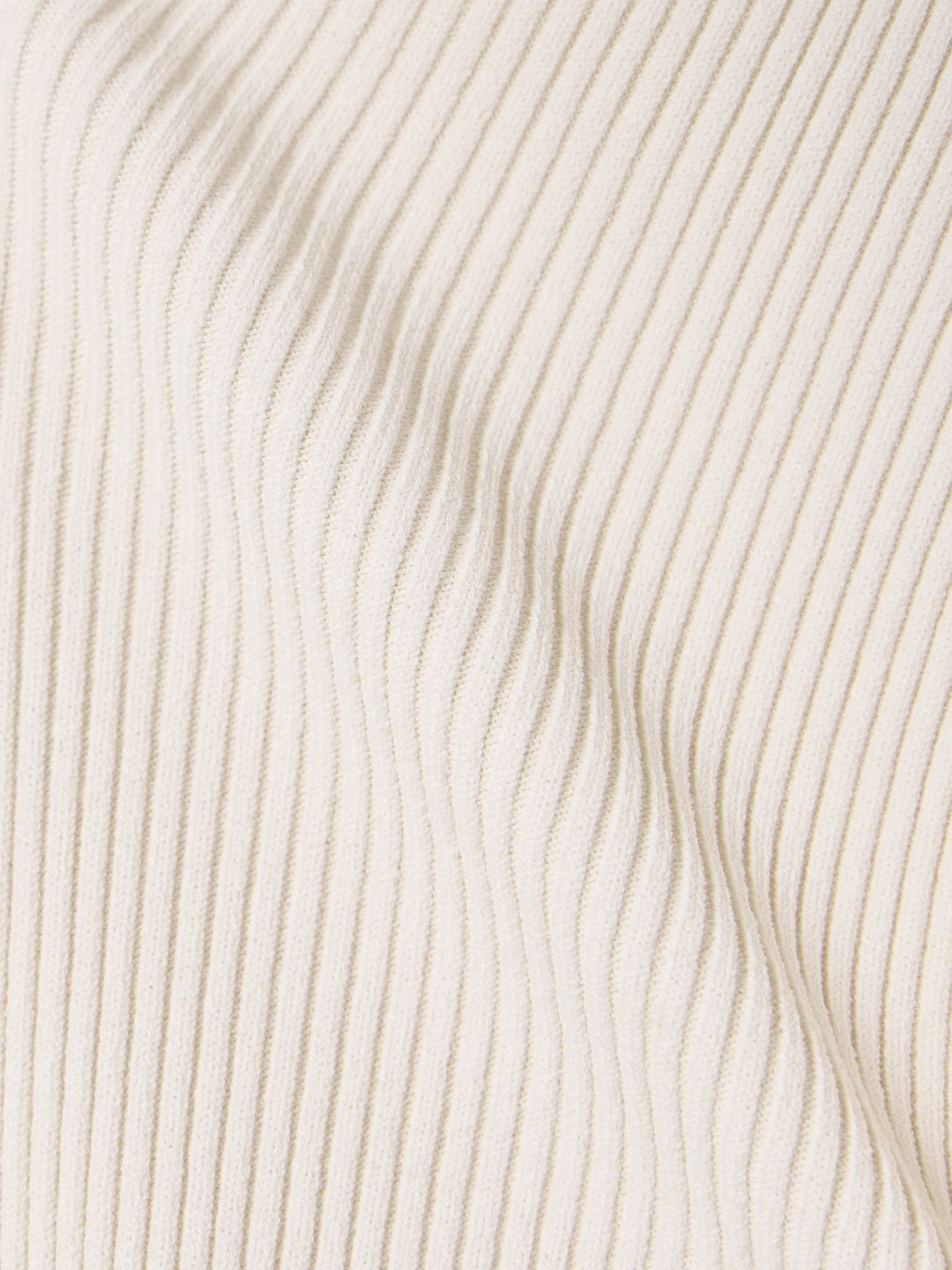 Edith embroidered ruffled ribbed-knit top Gold - 4
