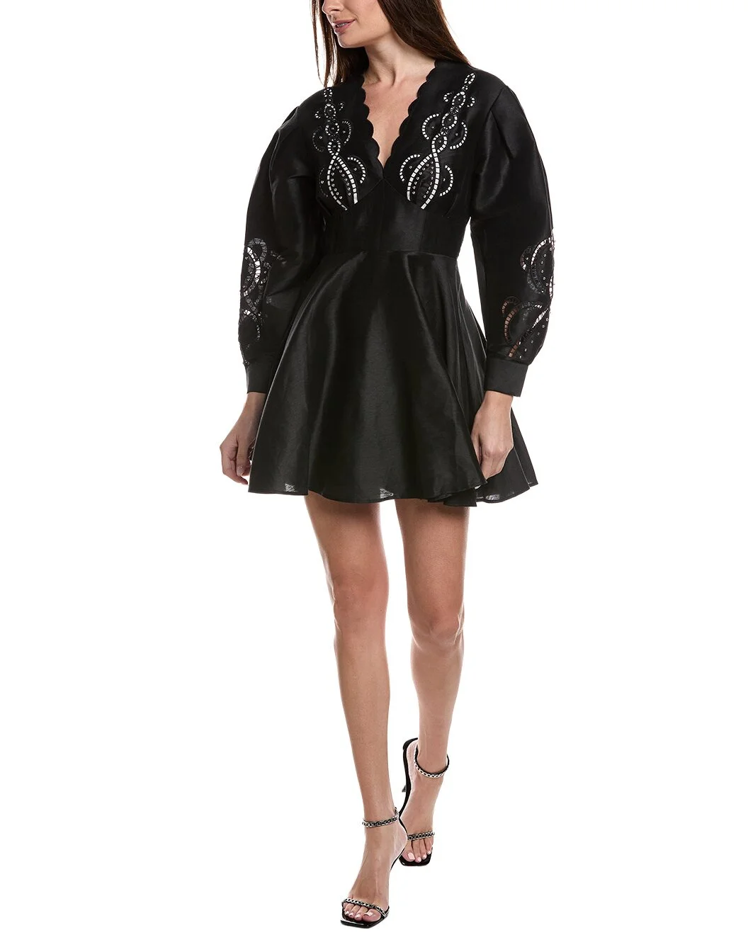 Maje Woven Linen-Blend Mini Dress - 1