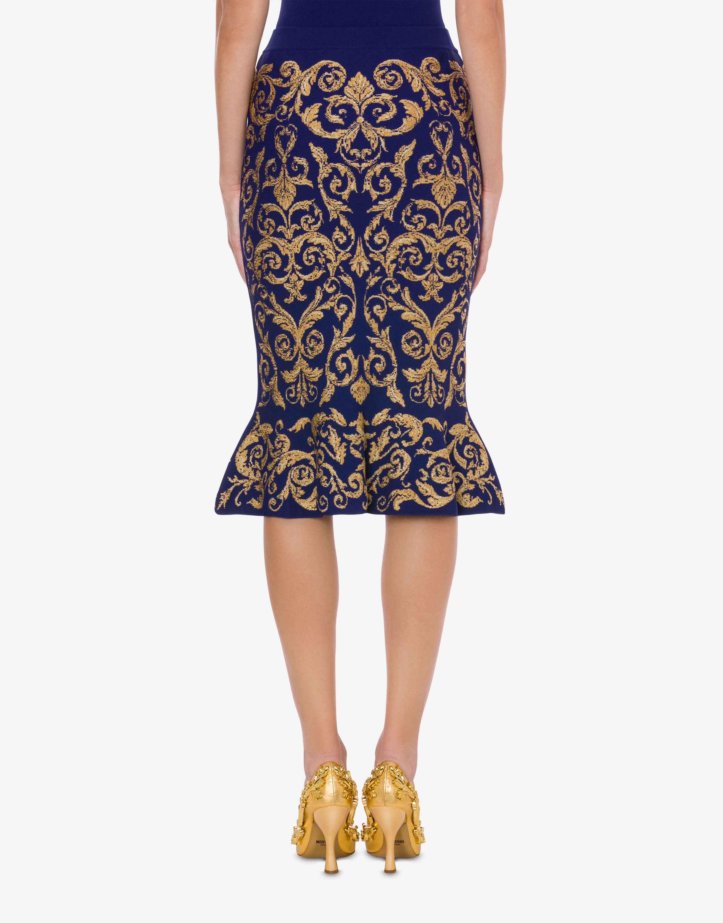 BAROQUE JACQUARD KNIT SKIRT - 3