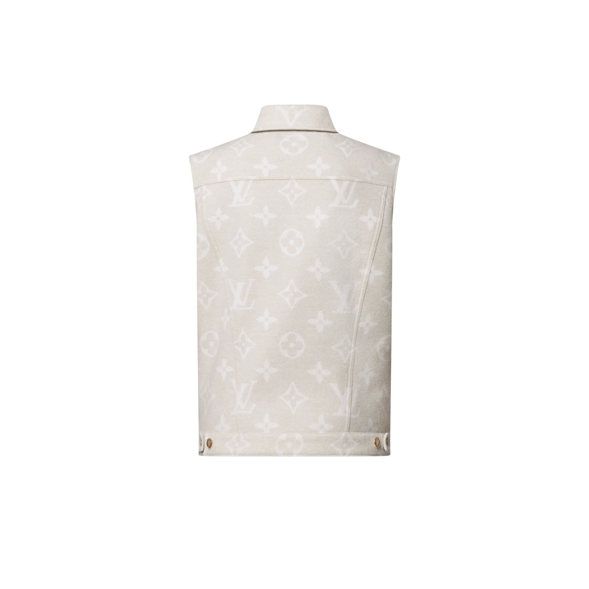 Reversible Sleeveless Denim Jacket - 5