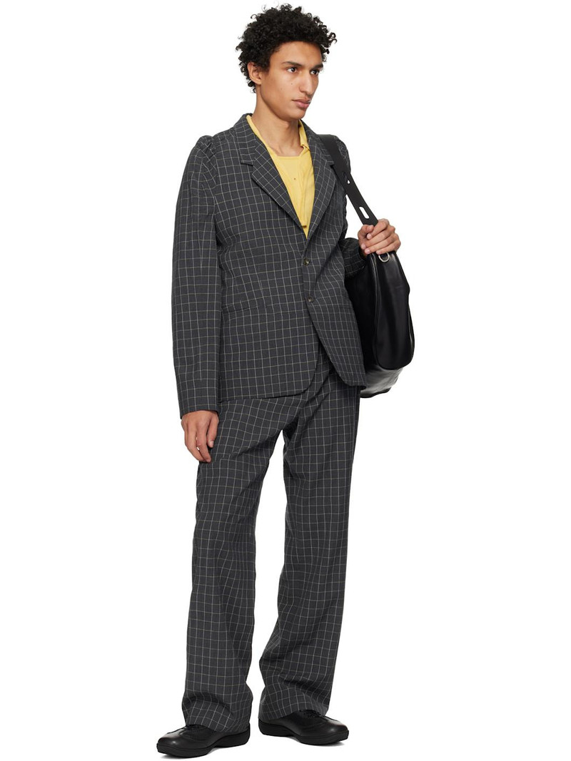 Kiko Kostadinov Gray Minna Gathered Trousers outlook