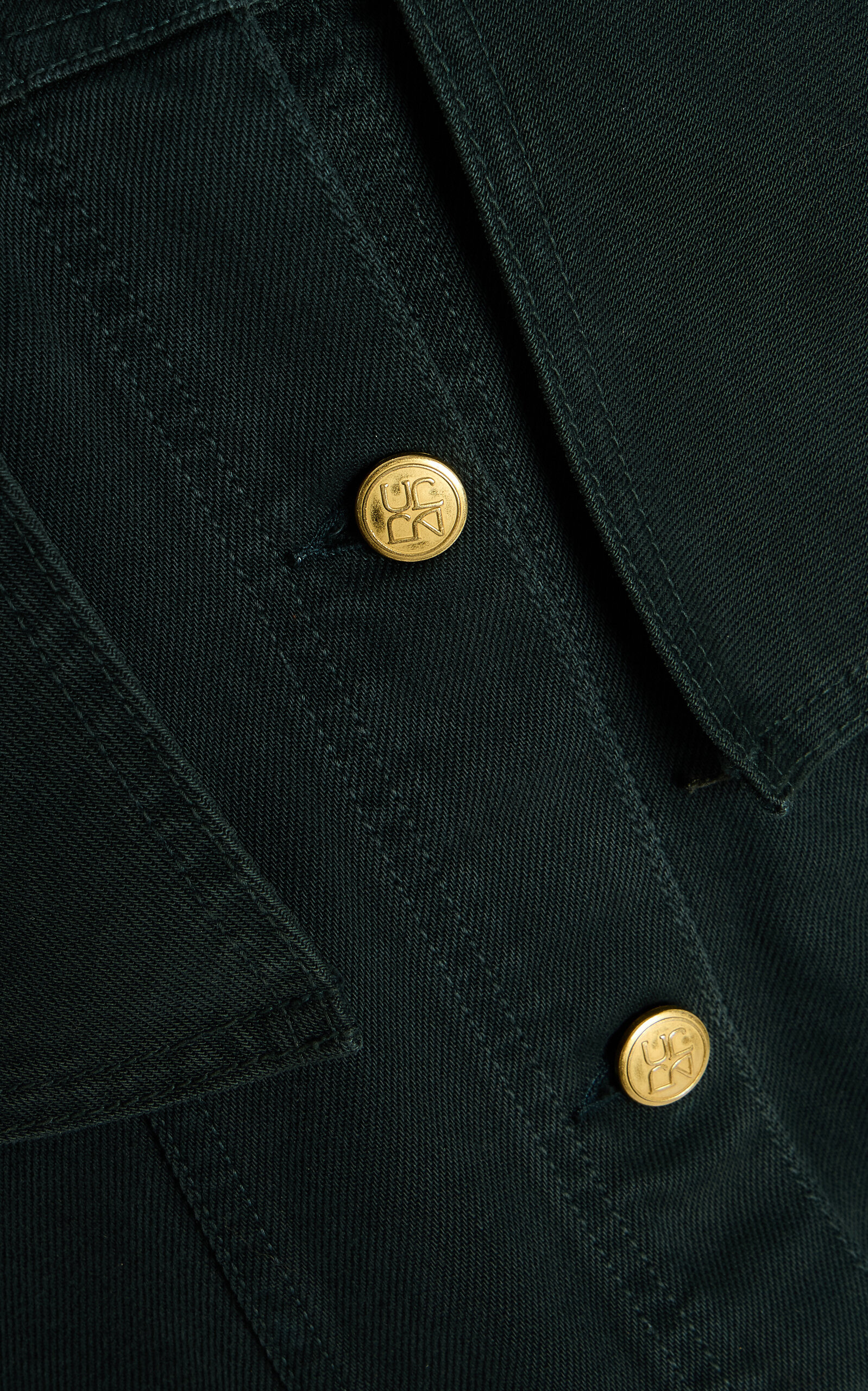 The Agata Denim Cotton Cape Jacket dark green - 4
