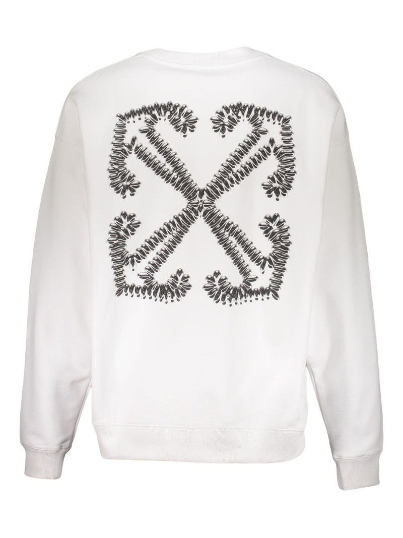 Off-White long-sleeve round-collar sweatshirt outlook