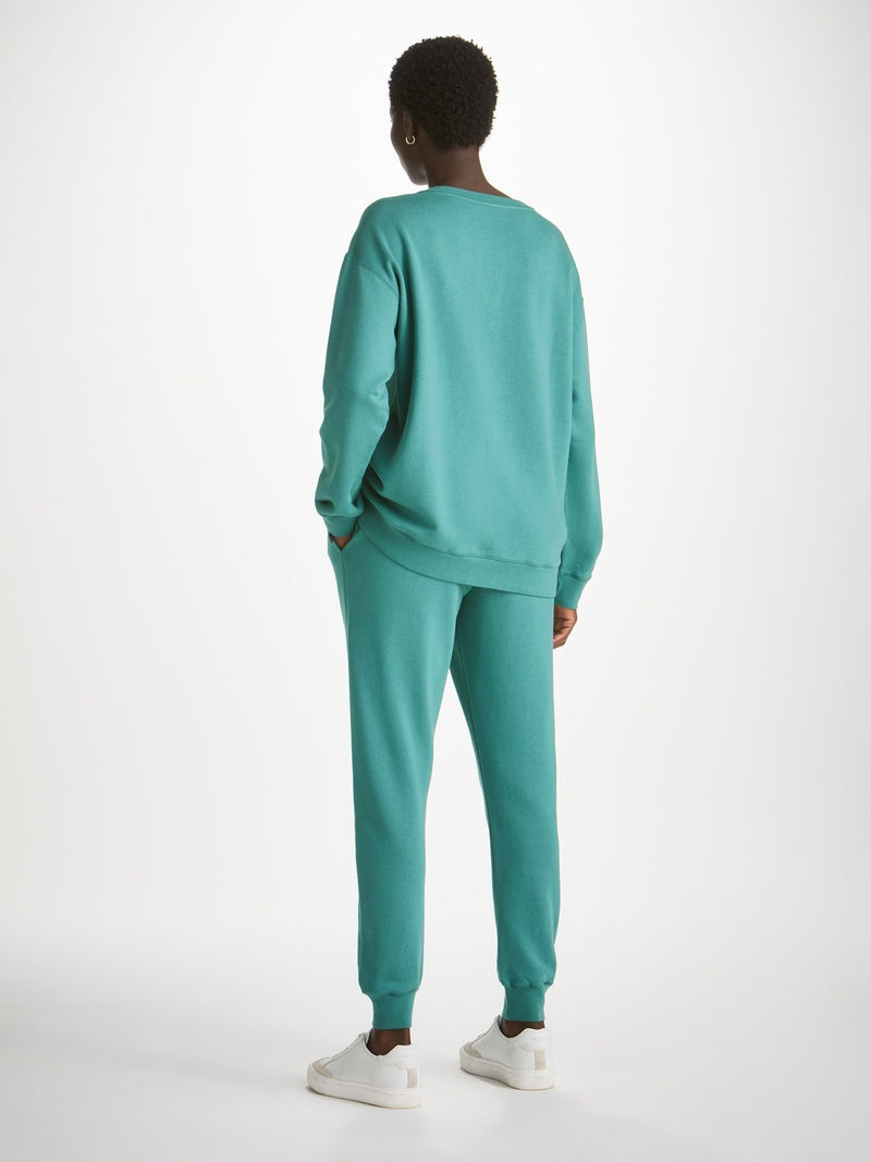 Women's Sweatpants Quinn Cotton Modal Stretch Teal 4