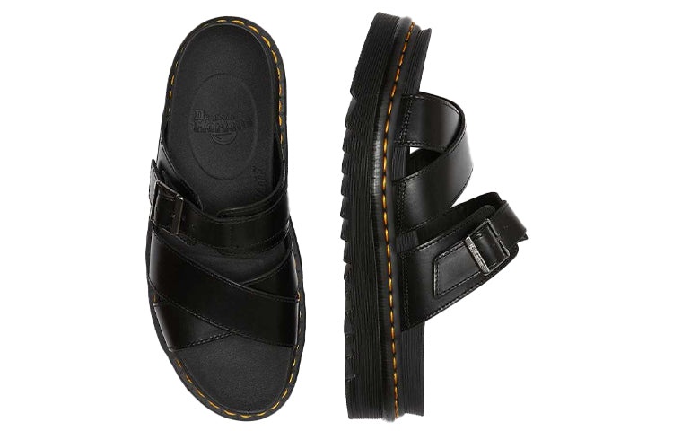 Dr.Martens RYKER Leather Slide Buckle Sandals 'Black' 24515001 - 3