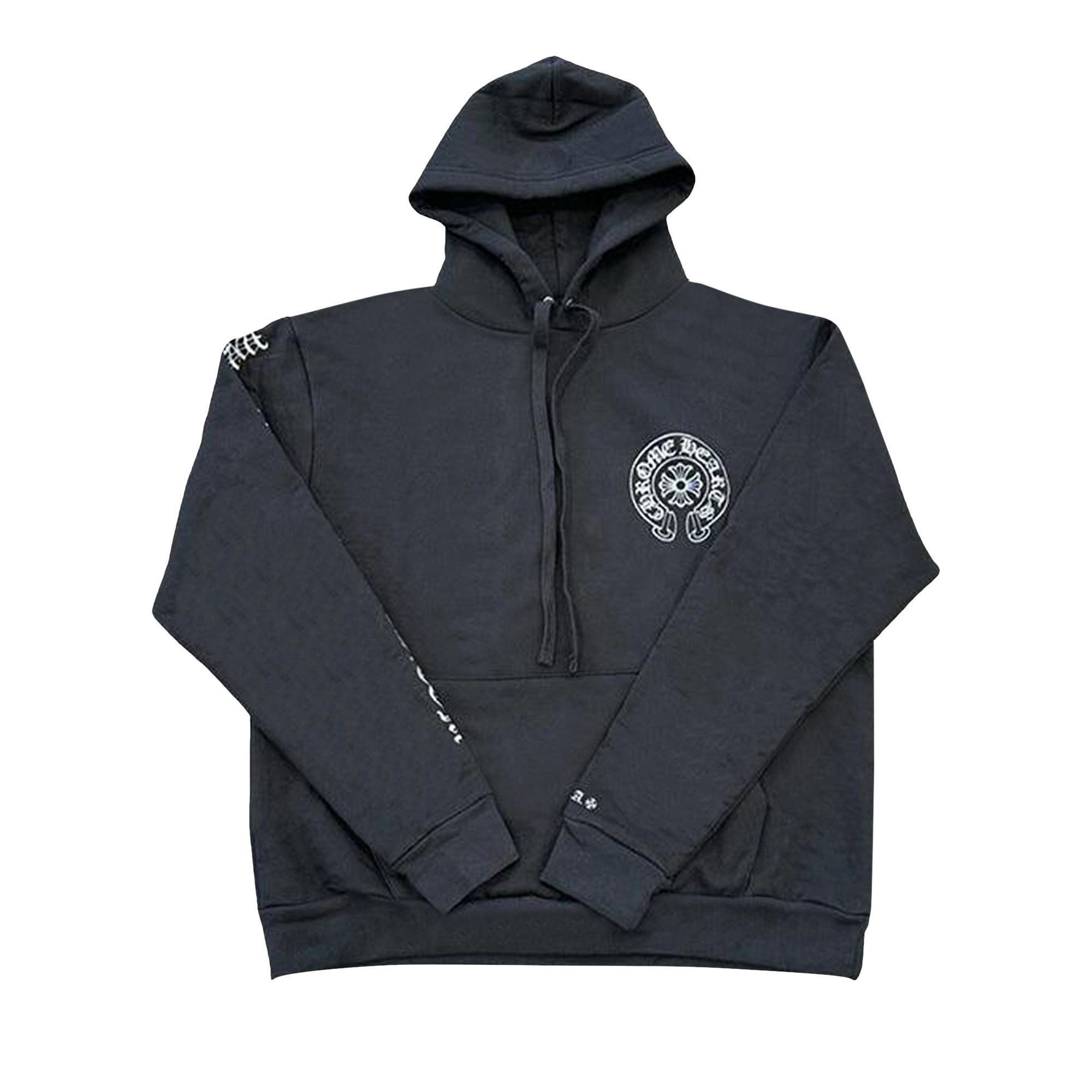 Chrome Hearts Silver Glitter Hoodie 'Black' - 1