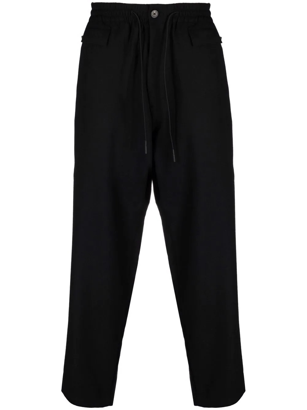 straight-leg wool-blend trousers - 1