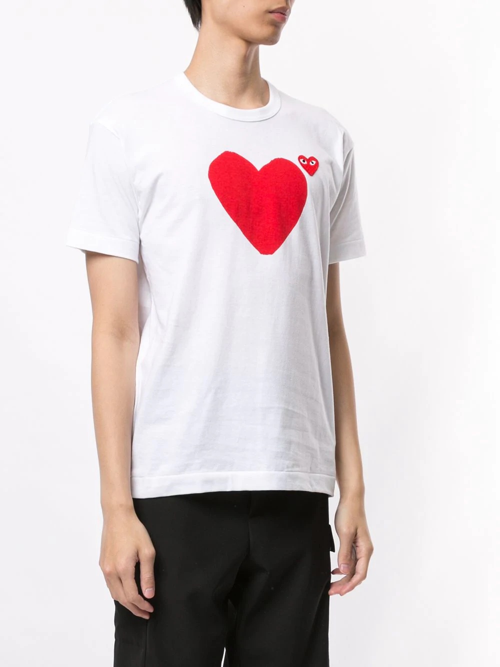 heart print logo T-shirt - 3