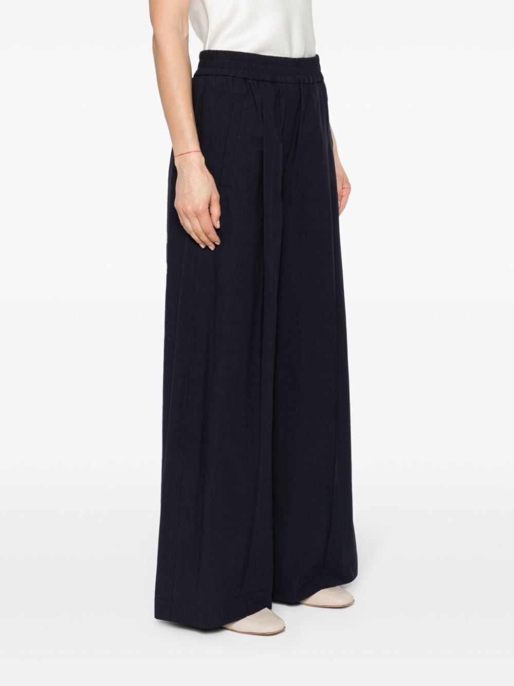 poplin wide trousers - 3