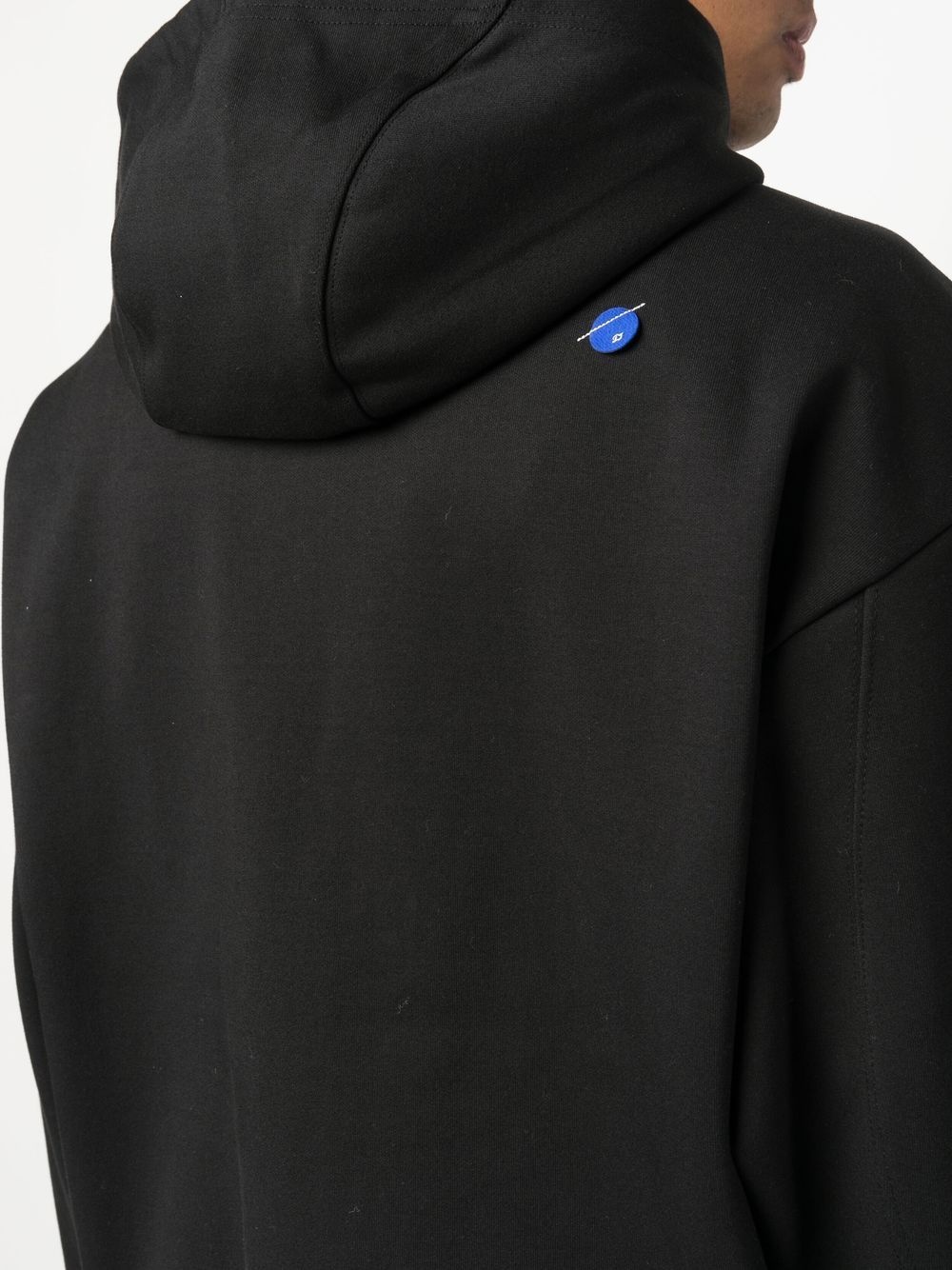 curved-zip long-sleeve hoodie - 6