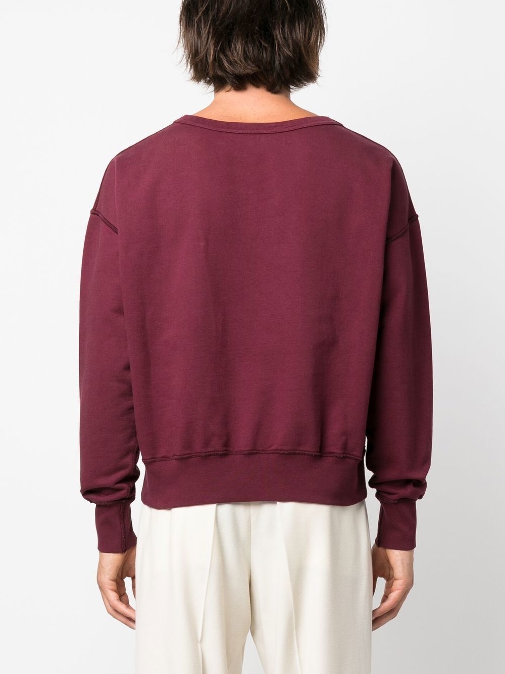 embroidered-logo detail sweatshirt - 4