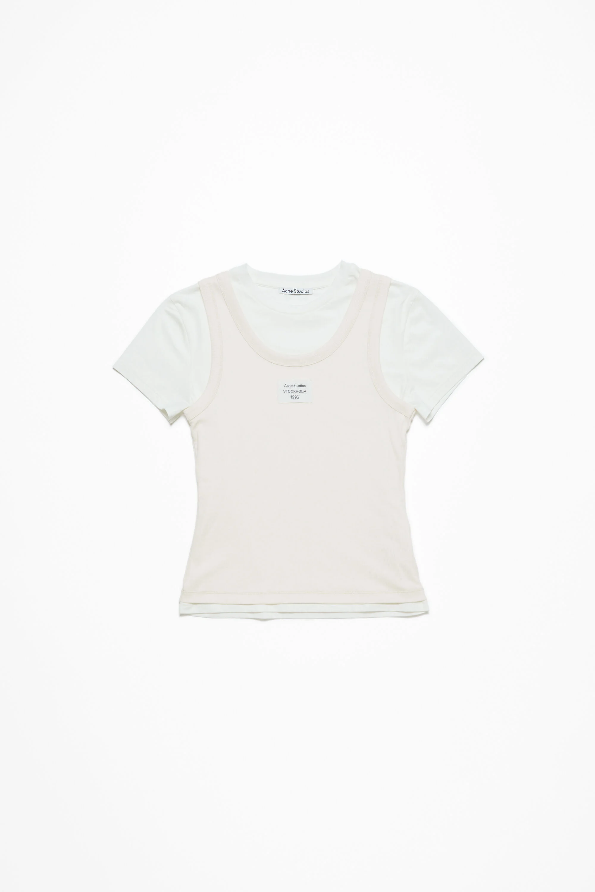 Layered t-shirt - Off white - 1