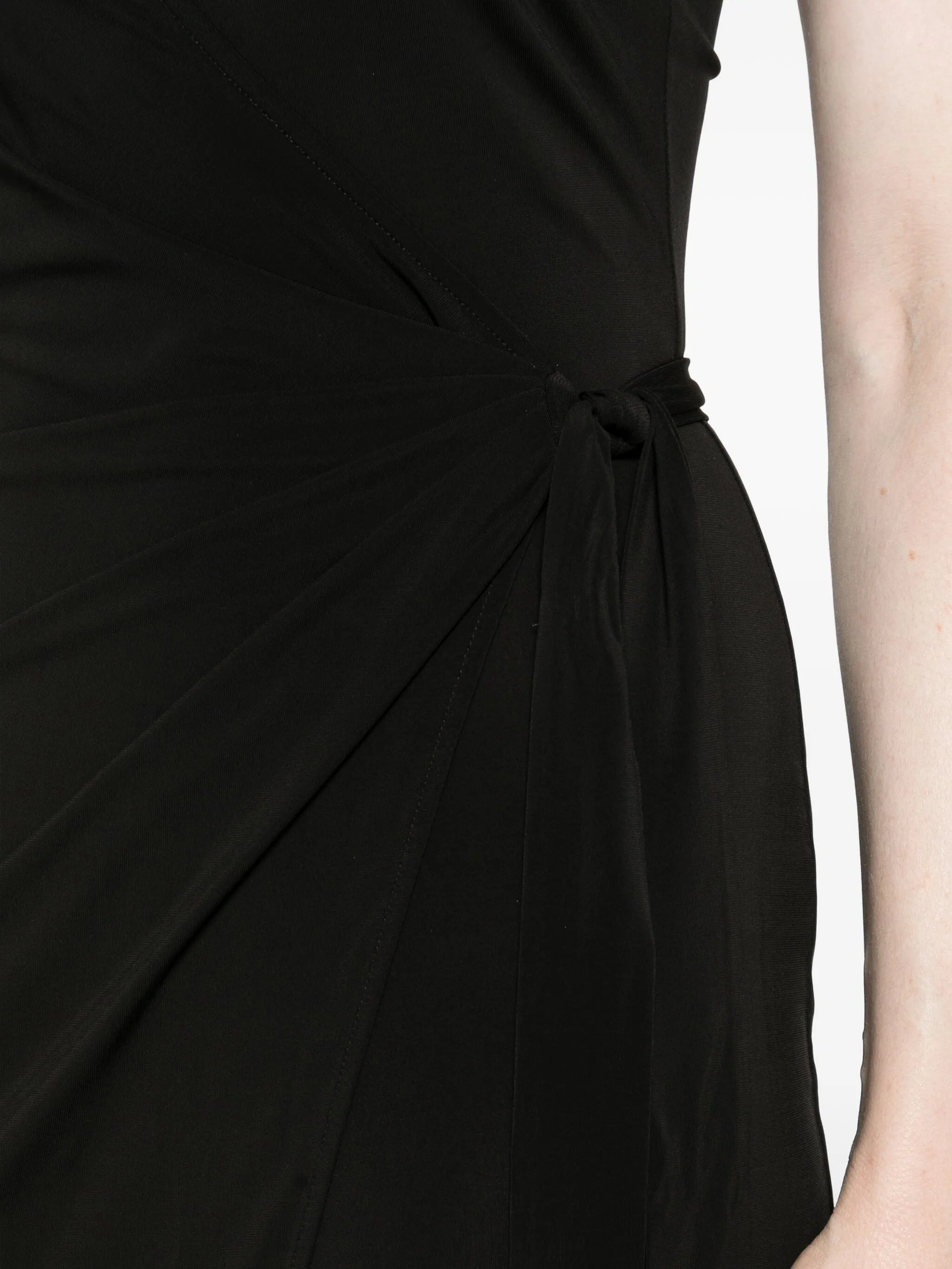 Amiri One-shoulder Wrap Midi Dress - 4
