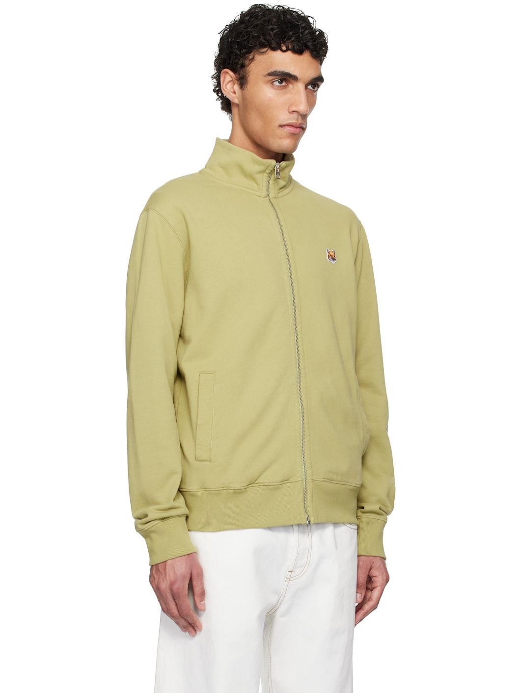 Green Fox Head Patch Fullzip Regular Sweatshirt - 2