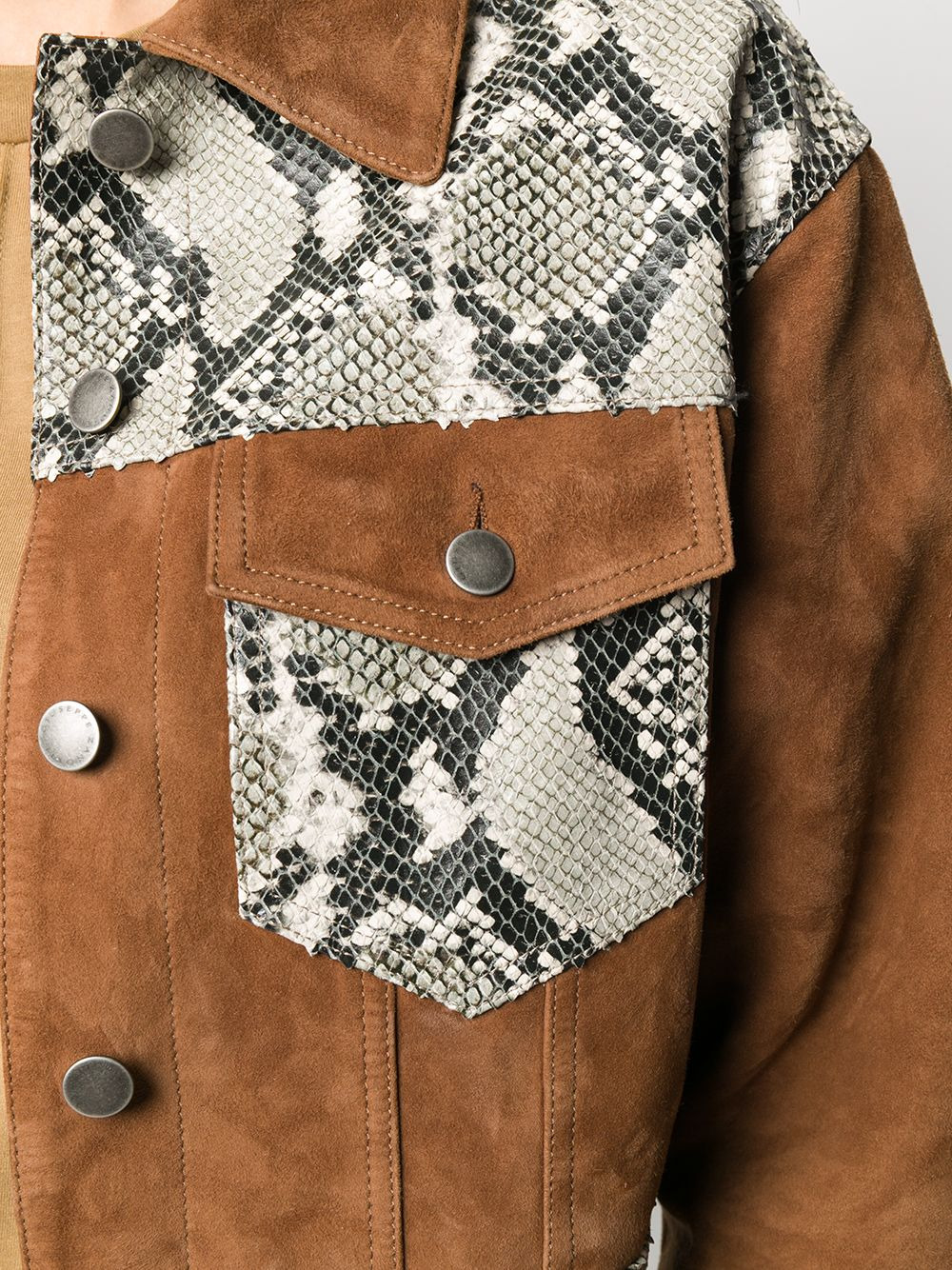 snakes-panelled jacket - 5