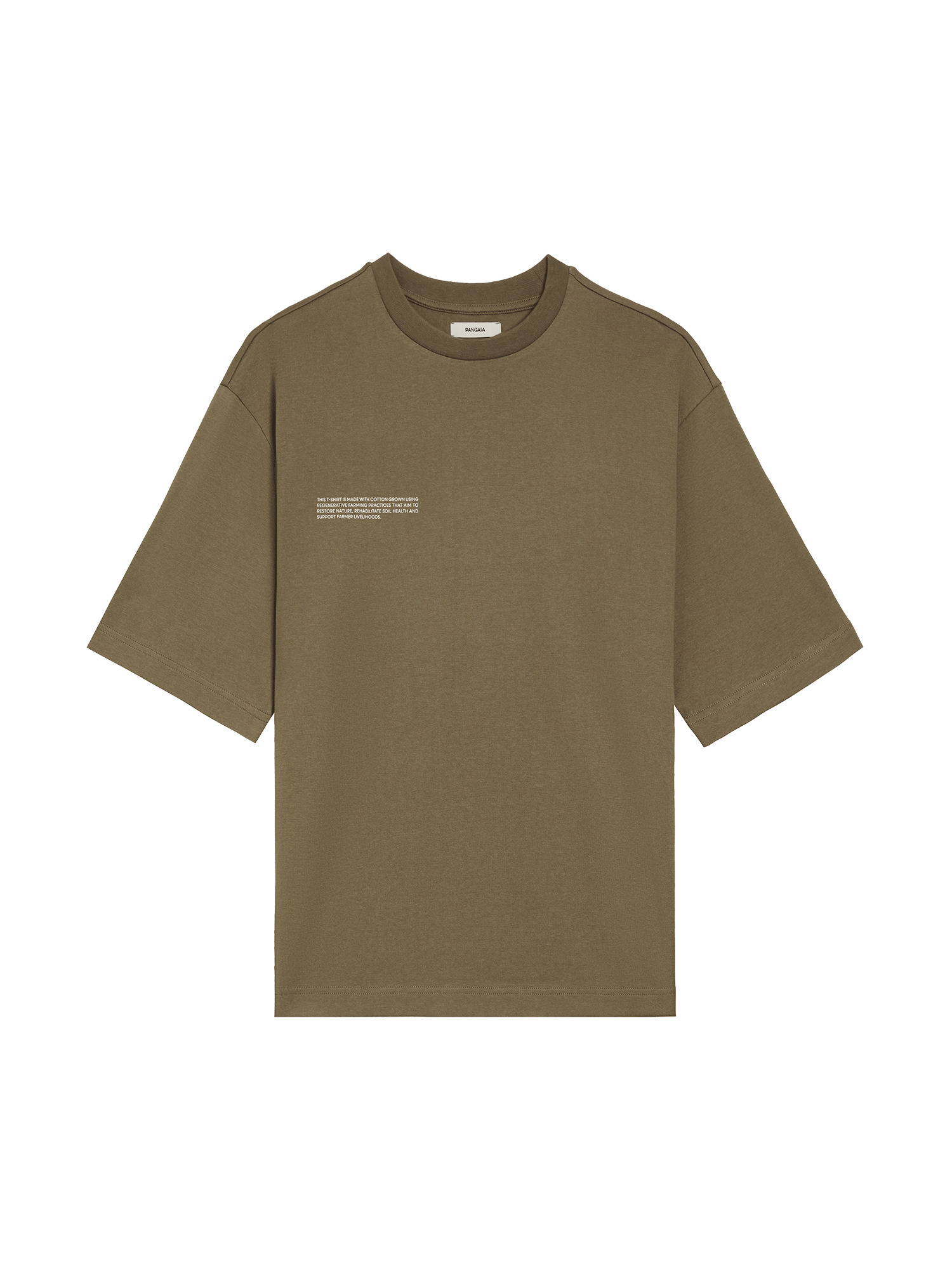 Mens In Conversion Cotton Boxy T-shirt - Carbon Brown - 1