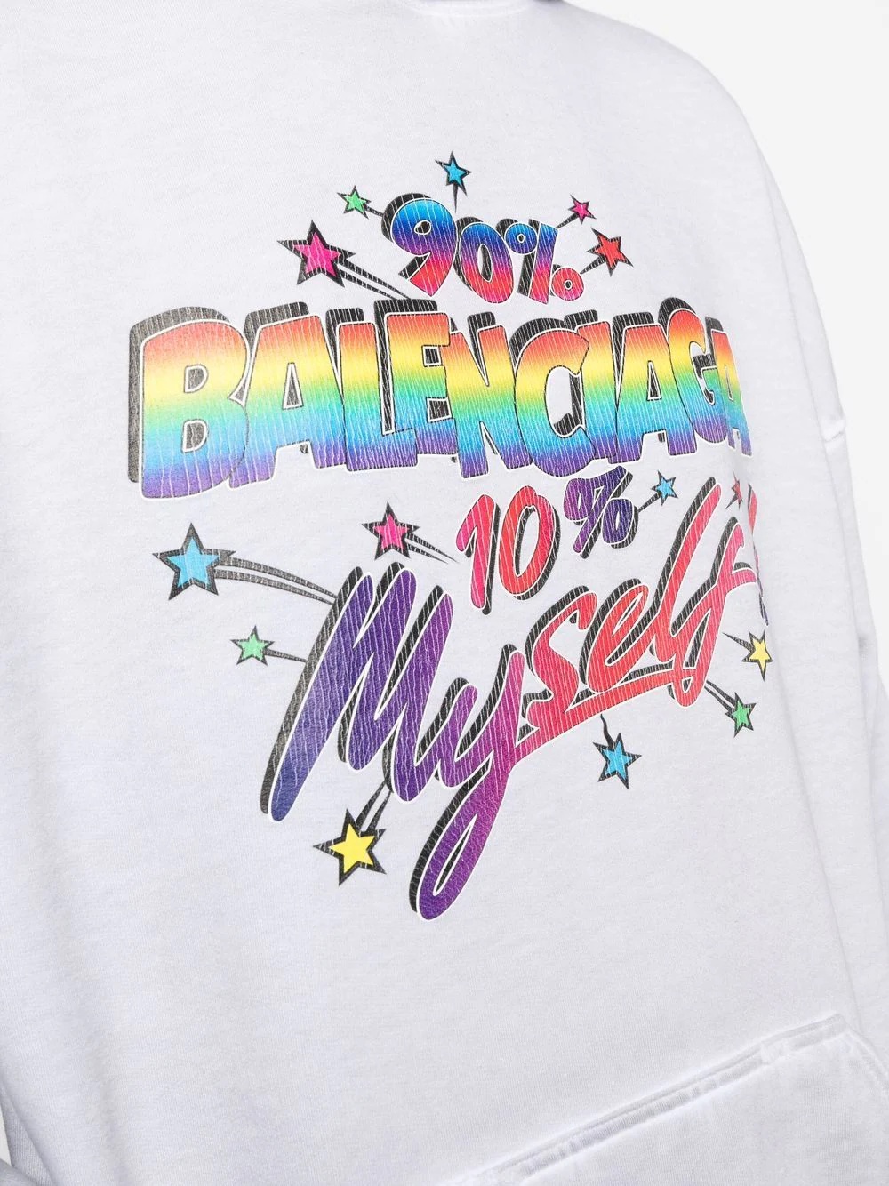 rainbow logo cotton hoodie - 5