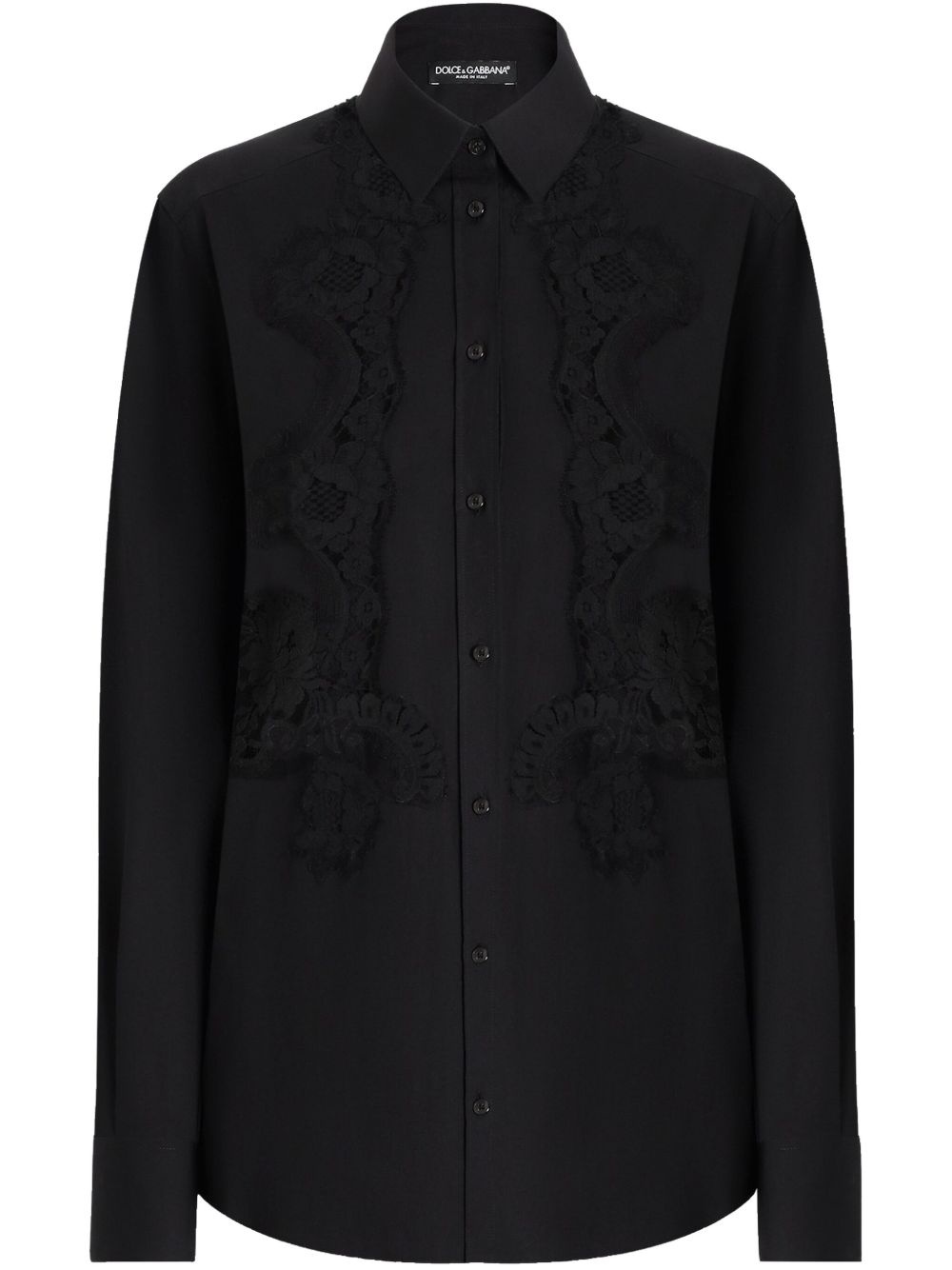 lace-inserts shirt - 1