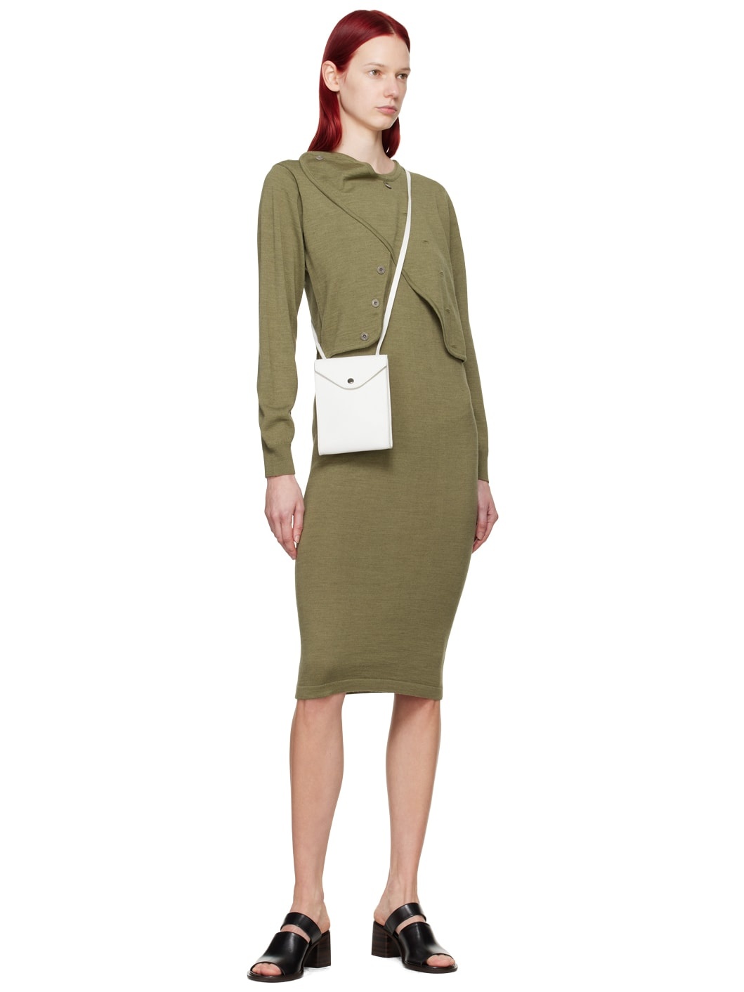 Green Layered Midi Dress - 4