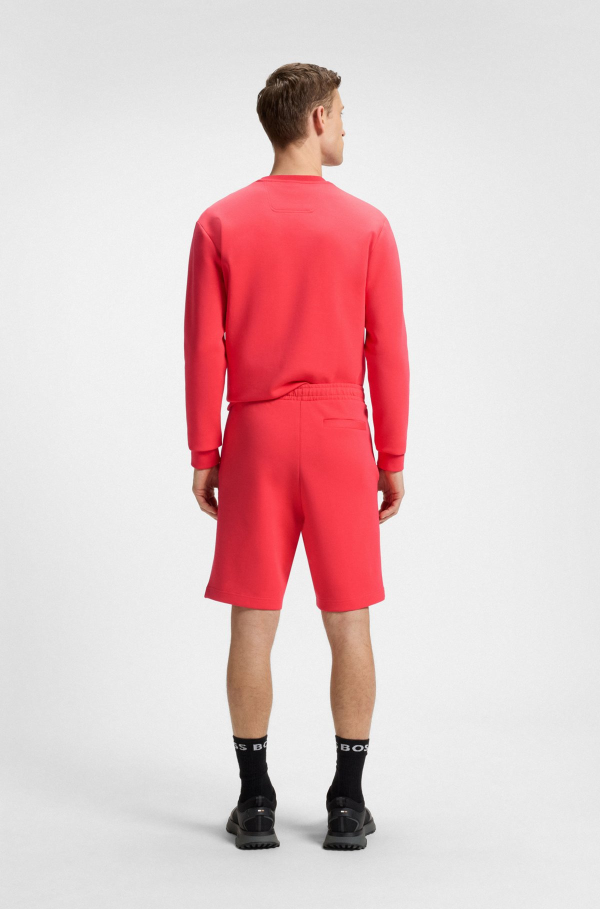 STRETCH-COTTON REGULAR-FIT SHORTS WITH SANDWICH LOGO - 5