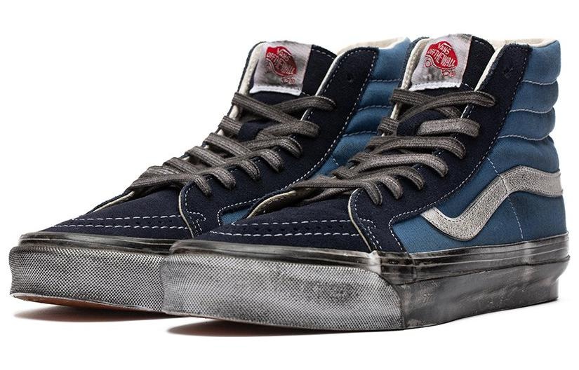 Vans Stressed Sk-8-Hi ストレスド ユーズド加工 青 vansjapan SK8-HI RECONSTRUCT Stressed Check ¥14,850- tax in