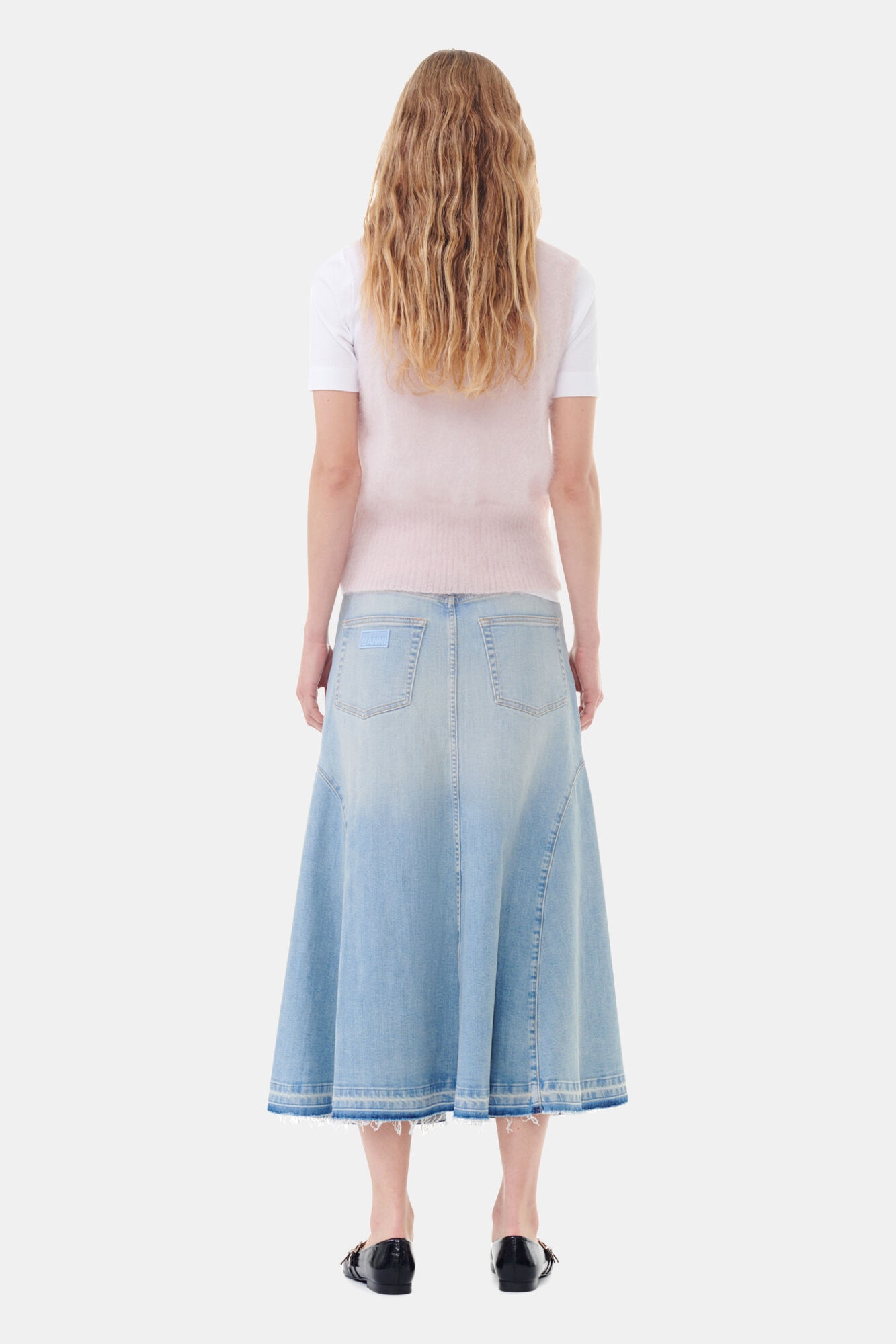 PINK MOHAIR TIE STRING VEST - 5