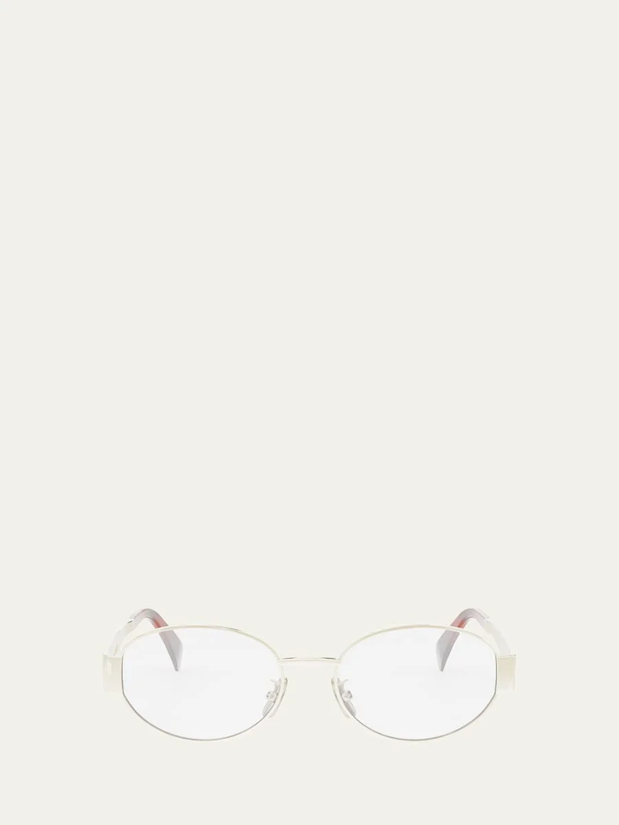 Triomphe Metal Oval Glasses - 1