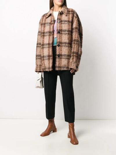 Acne Studios brushed check overshirt outlook