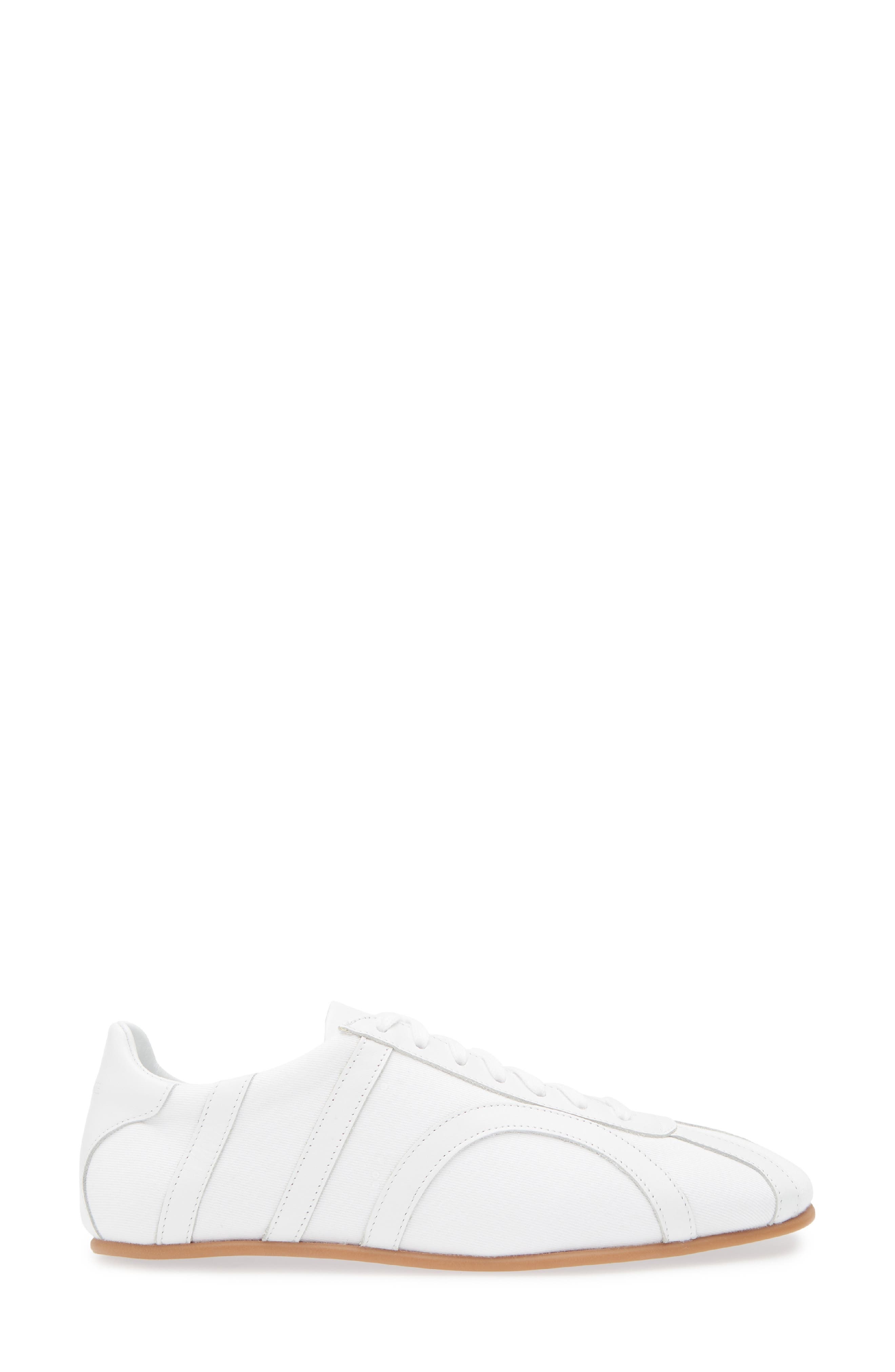 TOTEME Canvas Low Top Sneaker in White at Nordstrom - 3