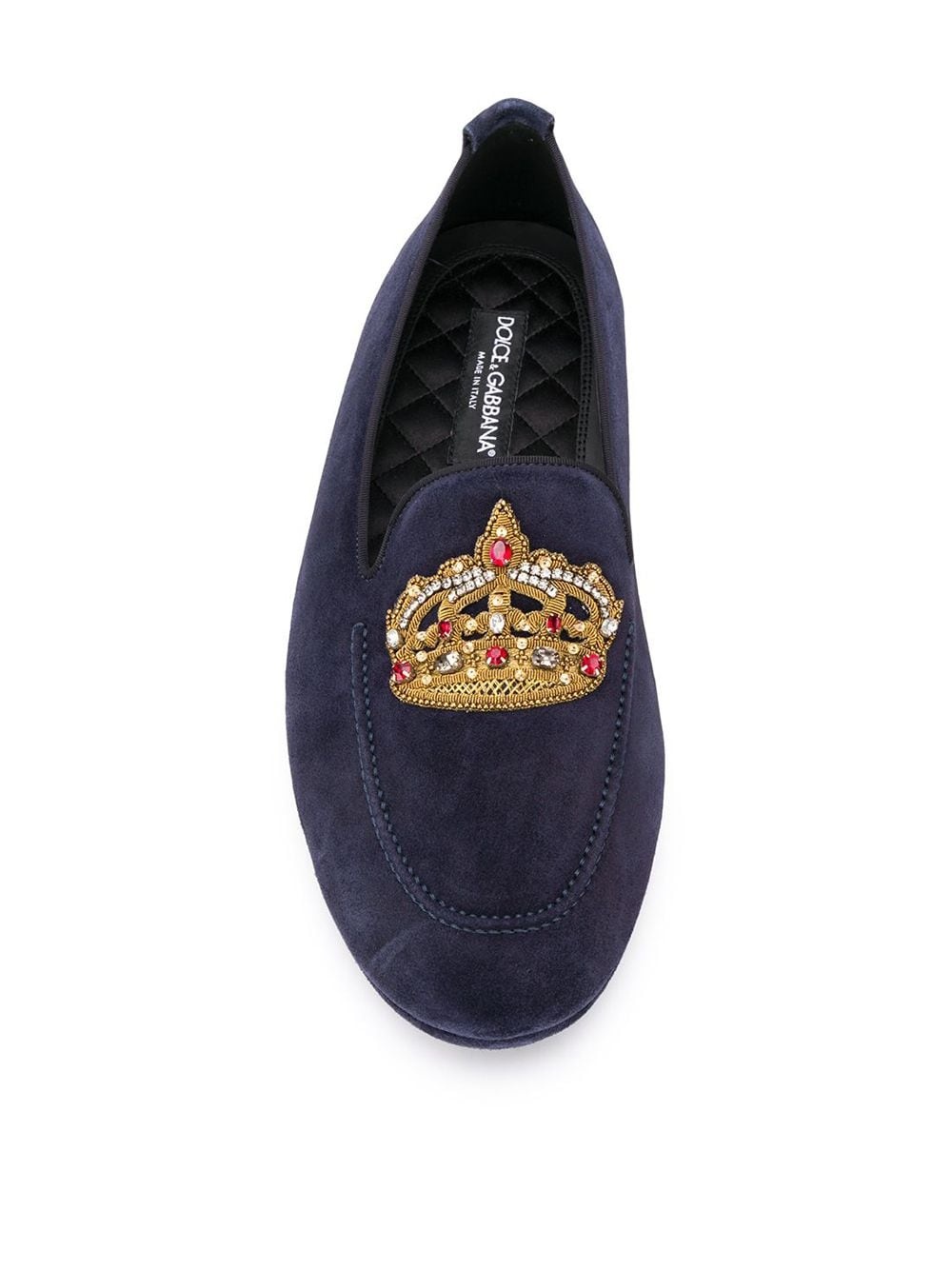 crown patch loafers - 4