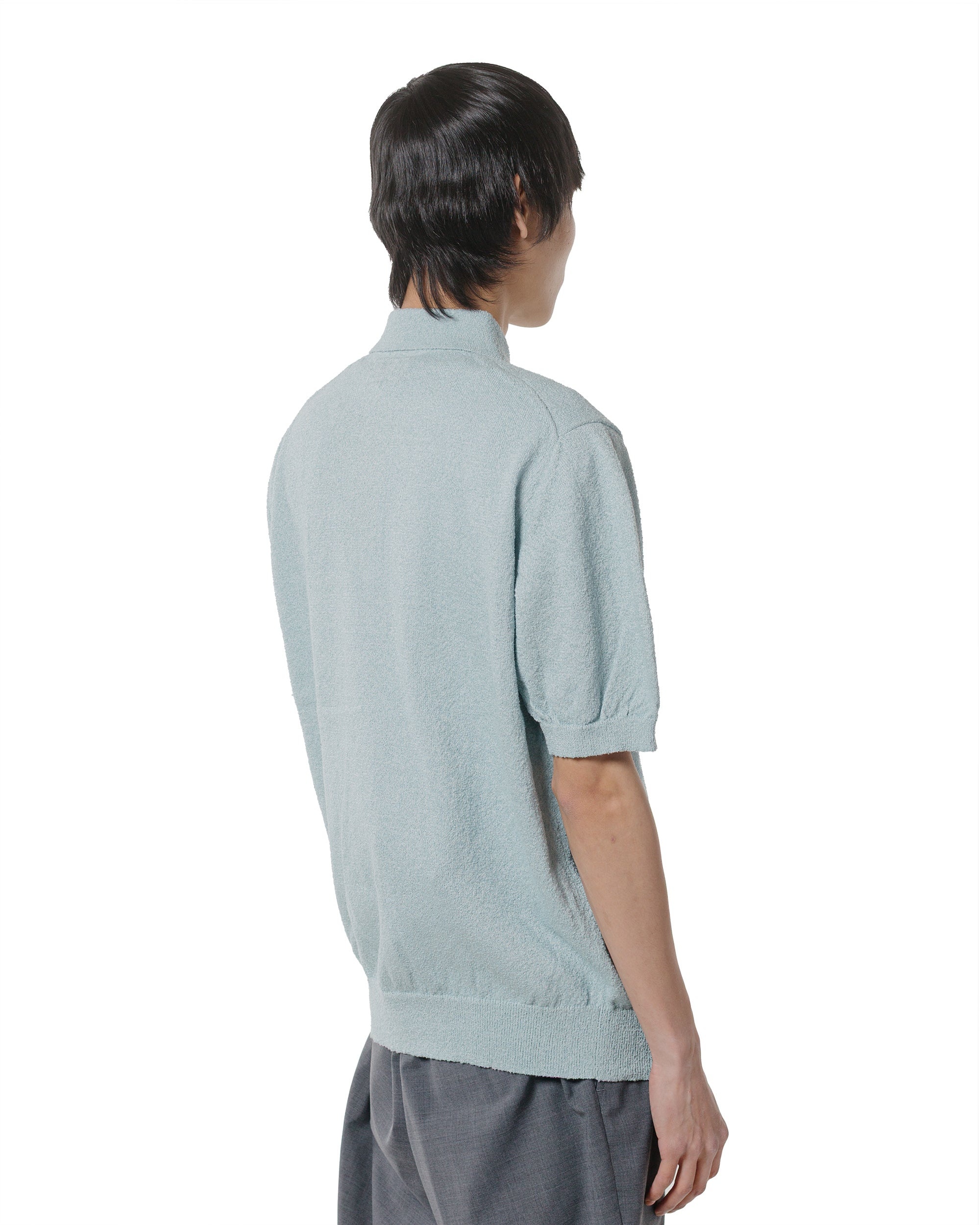 Knit Polo Boucle Sax - 3