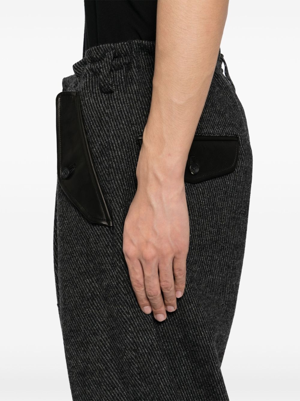 twill tapered trousers - 5