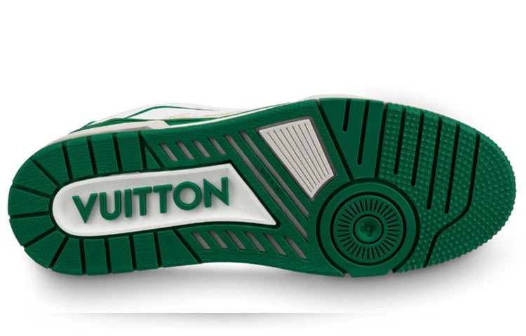 LOUIS VUITTON Trainer Sneakers 'White Green' 1A54HM - 4