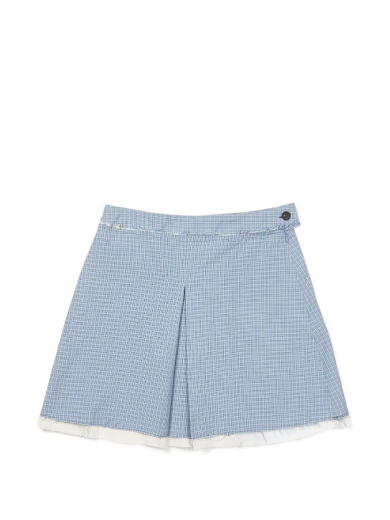 checked mini pleated skirt 1